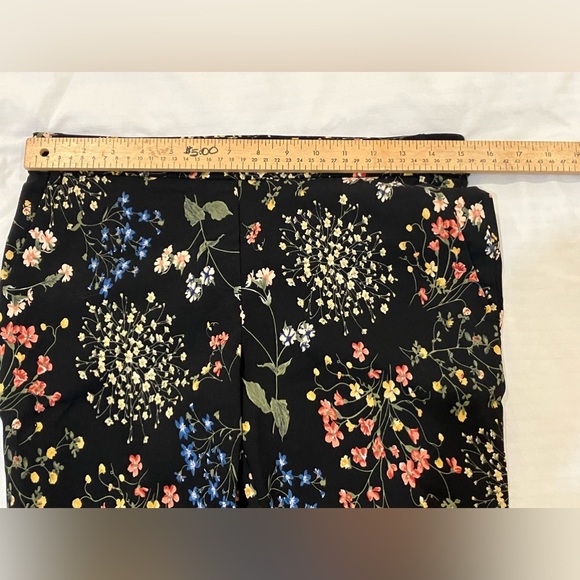 Sz small Jules & Léopold Black Floral Design stretchy capri/seven/eights pants - Picture 7 of 10